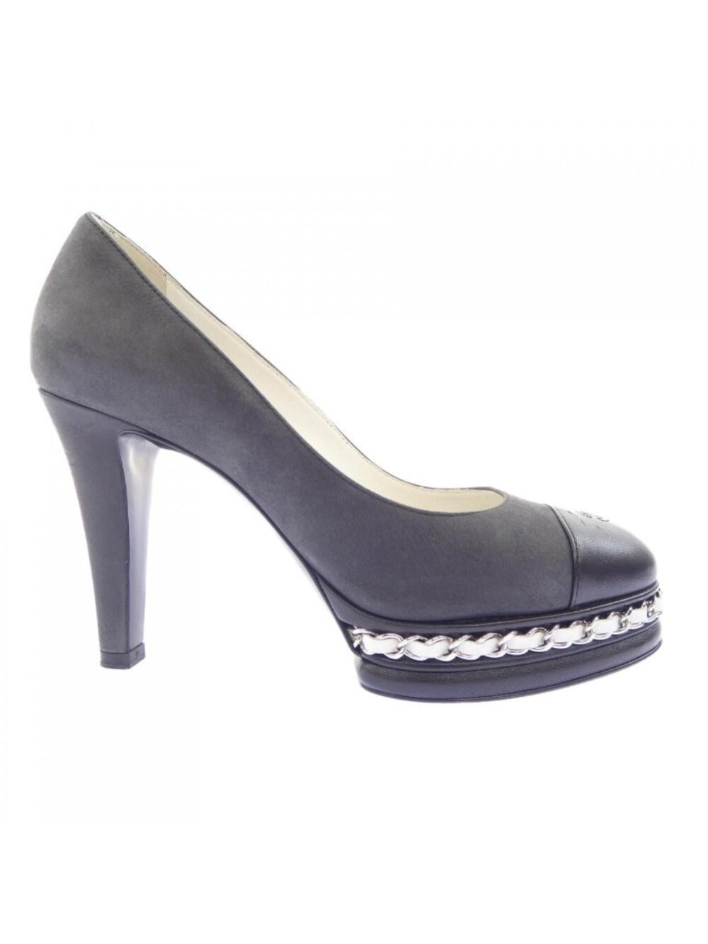 Chanel Pumps Heel Gray